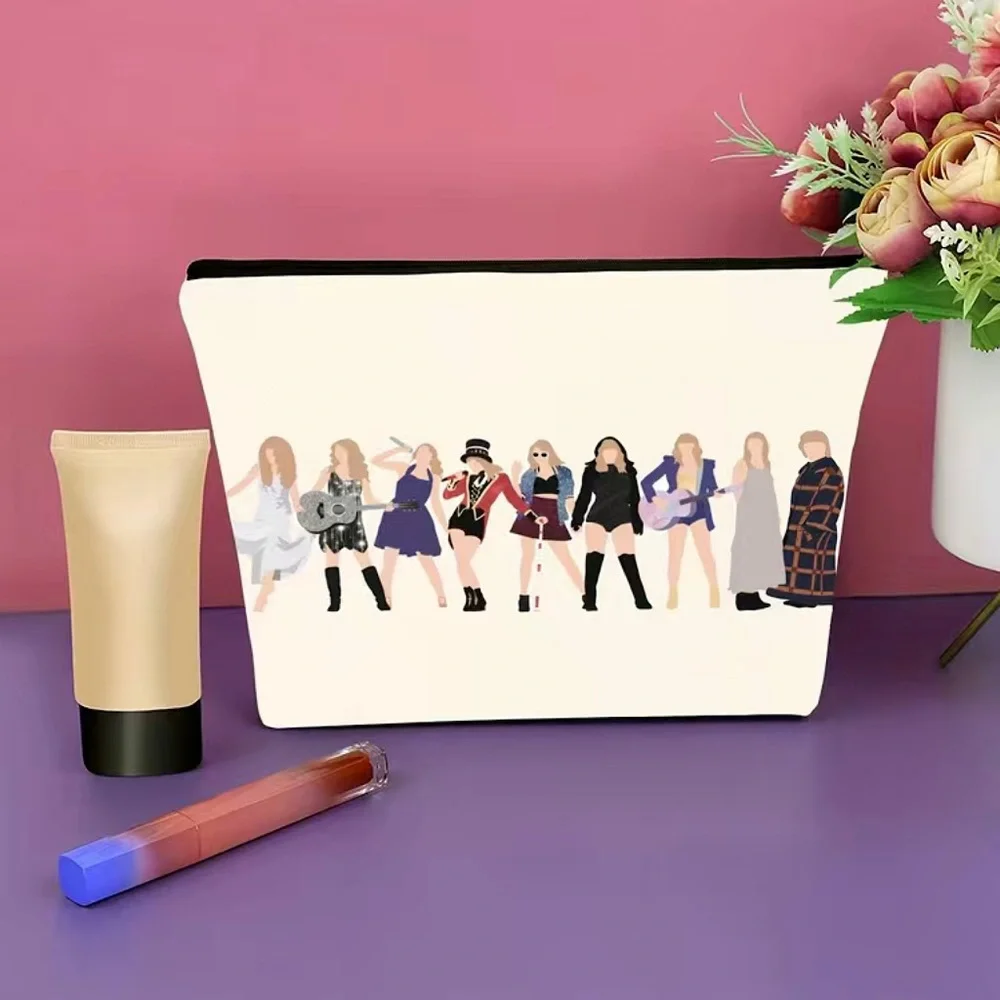 Taylor Swift Makeup Cosmetic Zip Clutch Bag Eras Tour Album Looks 7x8in NEW